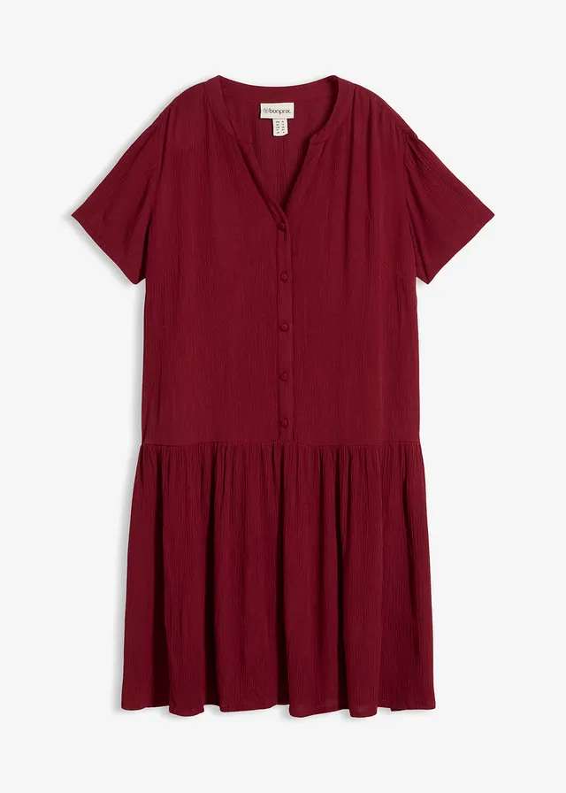 Rochie-tunică din viscoză fluidă • roșu rubiniu • magazin bonprix