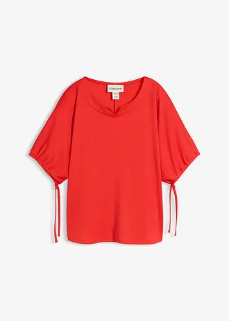 T-shirt ample en maille piquée robuste, Couleur: fraise