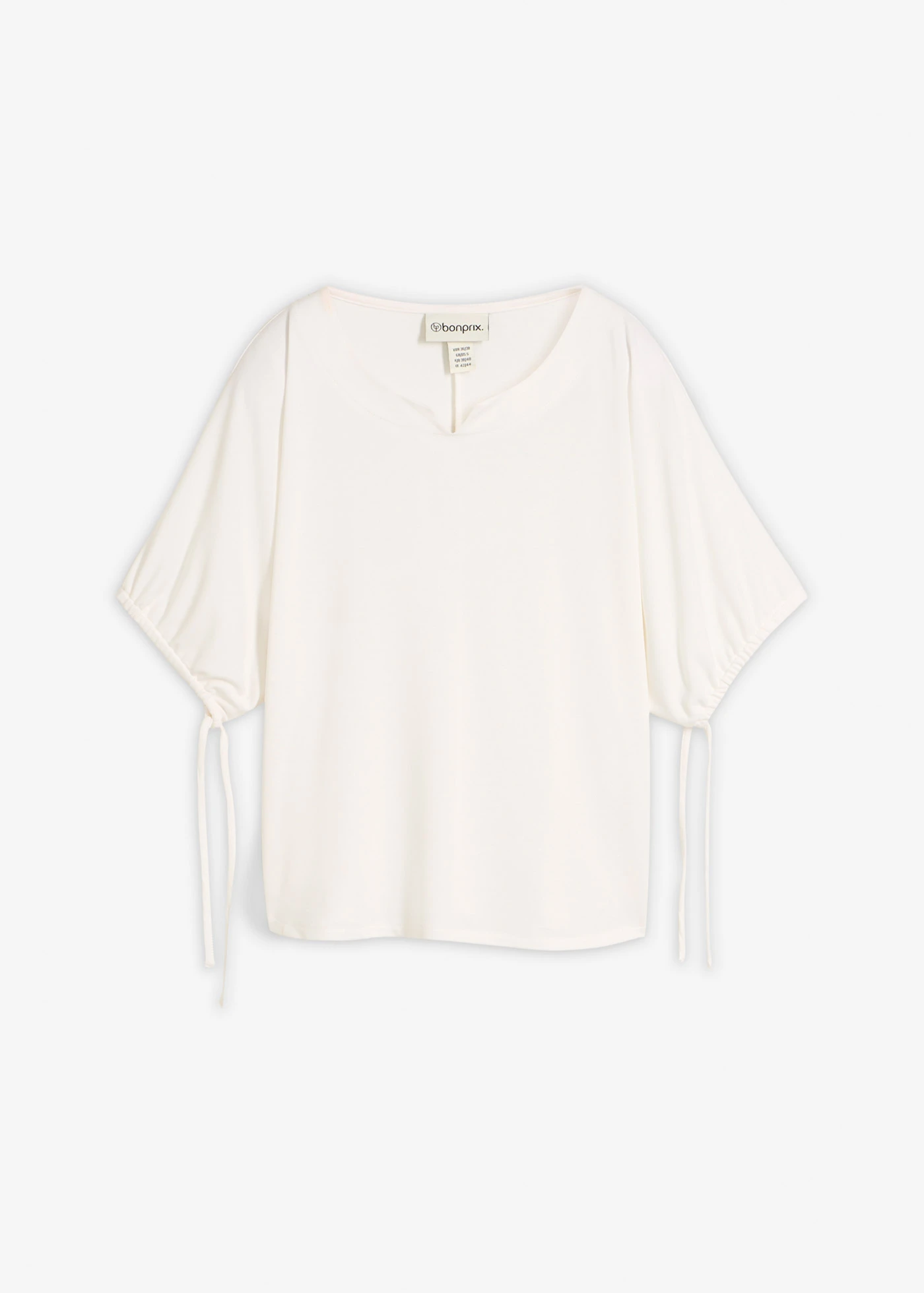 Losvallend shirt van stevig piqué • wolwit • bonprix online shop