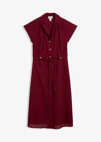 Sukienka szmizjerka z ażurowej koronki