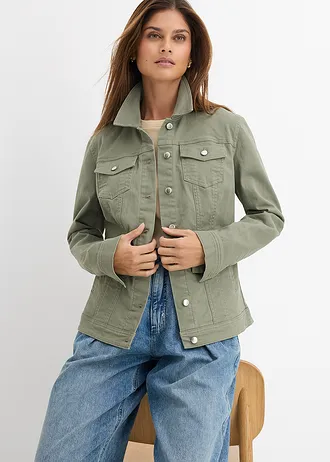 Veste en jean • olive • Boutique bonprix