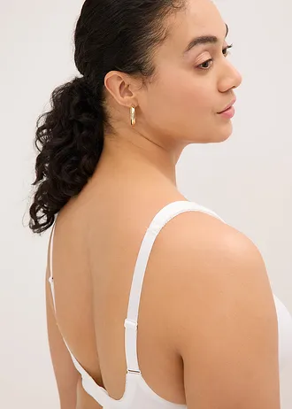 Soutien-gorge minimiseur à broderies • blanc + bleu clair • Boutique bonprix