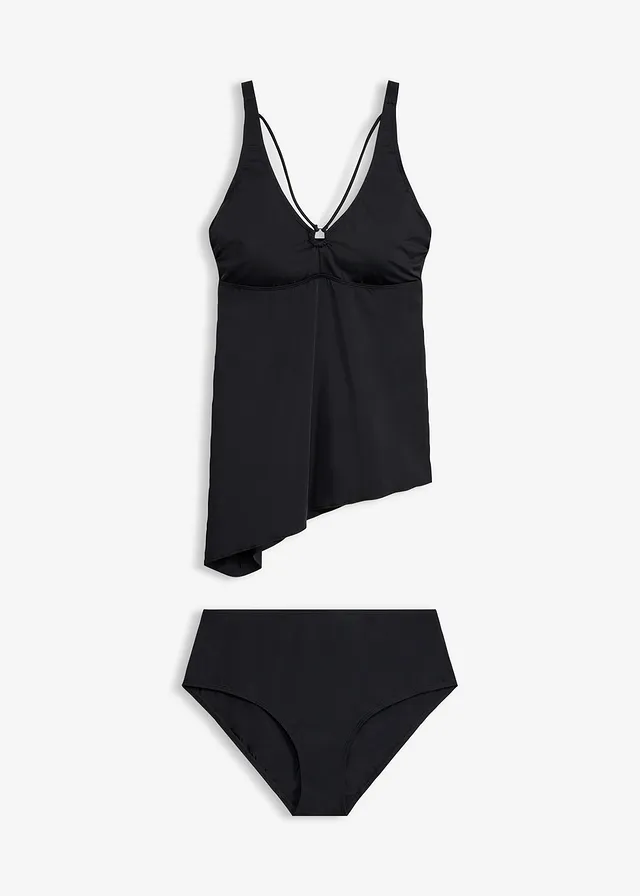 Tankini met ringdetail (2-dlg. set), Kleur: zwart