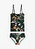 Bandeau tankini in wikkellook (2-dlg. set), Kleur: groen gebloemd