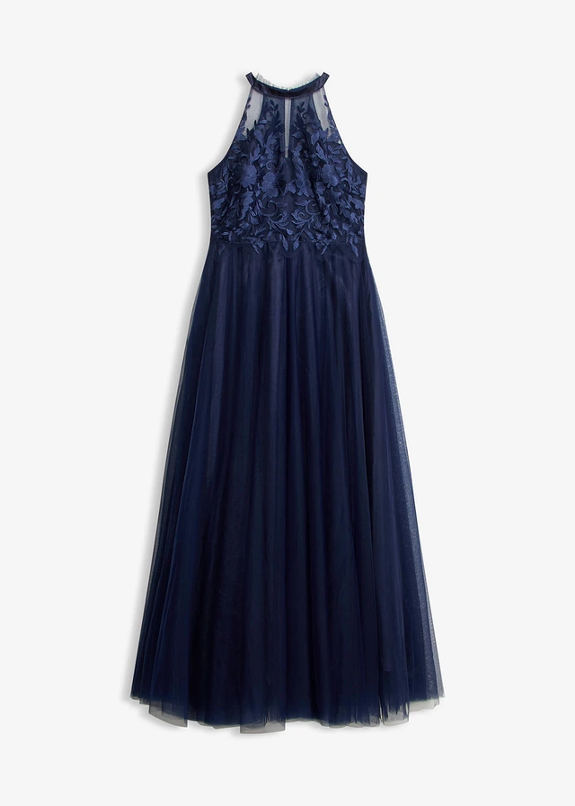 Robe de soirée en tulle délicat avec dentelle
