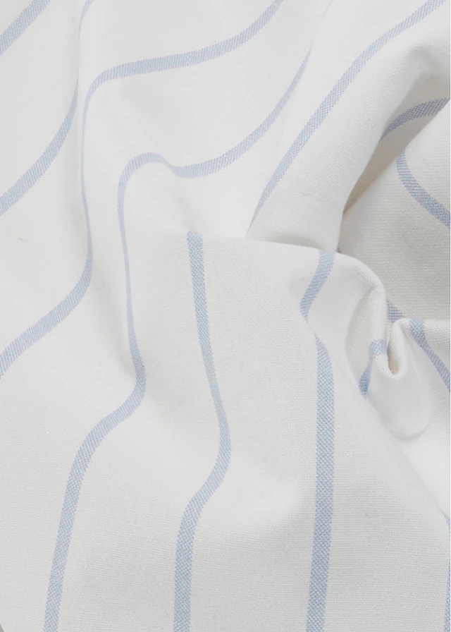Lot de 2 sets de table en coton, Couleur: bleu poudré-grenadine-blanc