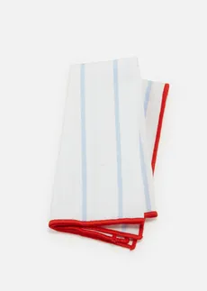 Textil szalvéta bio-pamutból (2 db-os csomag) • púderkék-gránátalmavörös-fehér • bonprix áruház