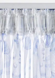 Függöny fenntartható poliészterrel (1 db) • kék/fehér • bonprix áruház