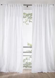 Draperie cu dungi țesute (1 buc.) • crem/albastru • magazin bonprix