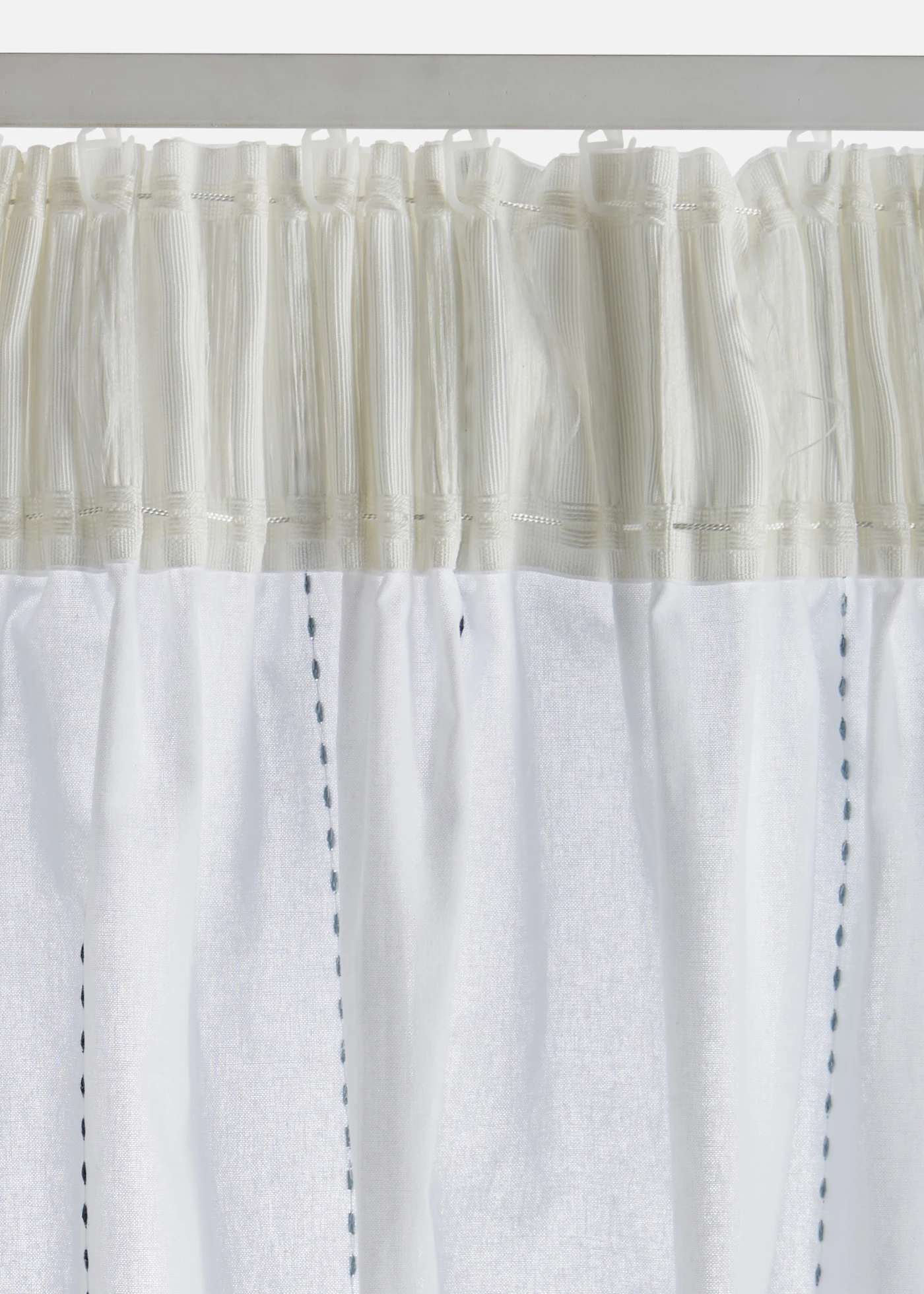 Draperie cu dungi țesute (1 buc.) • crem/albastru • magazin bonprix