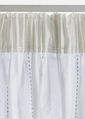 Záves s tkanými pásikmi (1 ks v balení) • krémová-modrá pozdĺž pásikovaná • obchod bonprix