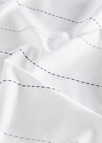 Záves s tkanými pásikmi (1 ks v balení) • krémová-modrá pozdĺž pásikovaná • obchod bonprix