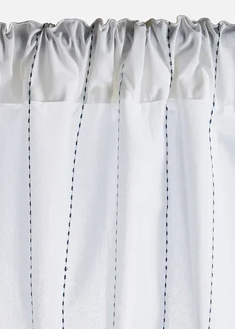 Záves s tkanými pásikmi (1 ks v balení) • krémová-modrá pozdĺž pásikovaná • obchod bonprix