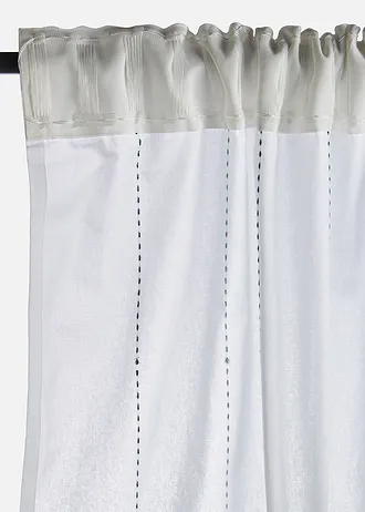 Záves s tkanými pásikmi (1 ks v balení) • krémová-modrá pozdĺž pásikovaná • obchod bonprix