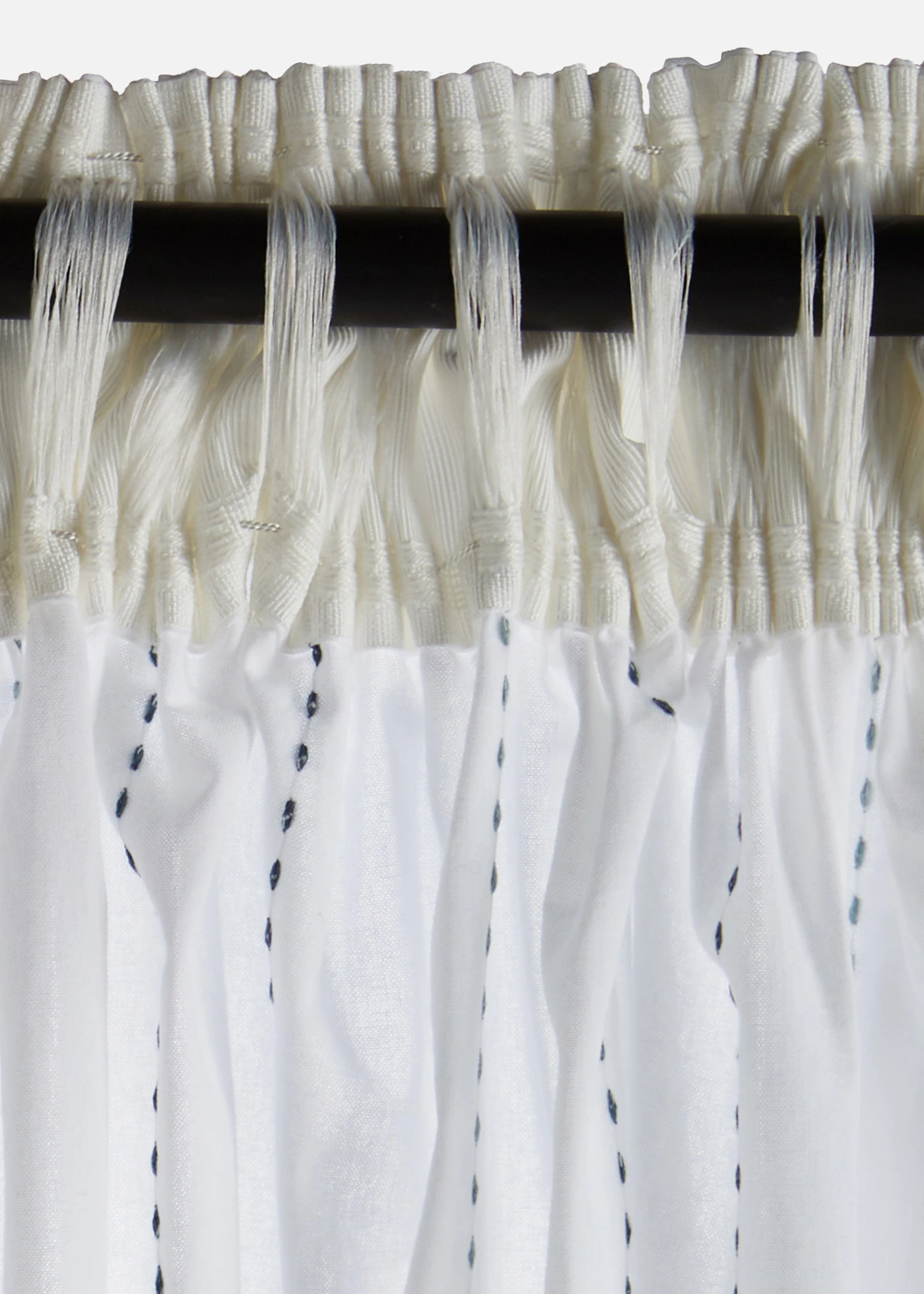 Záves s tkanými pásikmi (1 ks v balení) • krémová-modrá pozdĺž pásikovaná • obchod bonprix