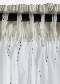 Rideau à rayures tissées (1 pce) • crème-bleu • Boutique bonprix