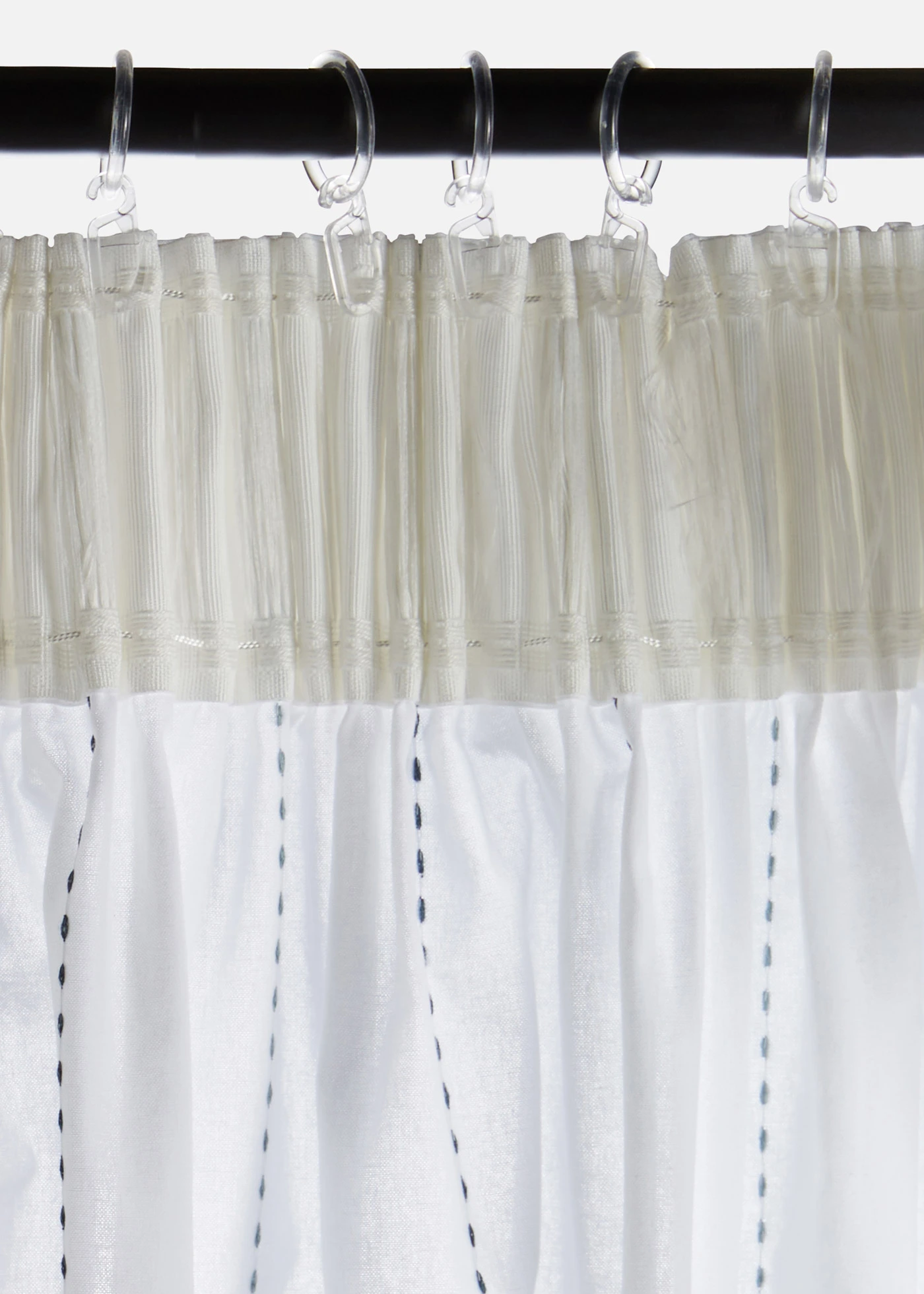 Závěs s vetkanými pruhy (1 ks v balení) • krémovo-modrá • bonprix obchod