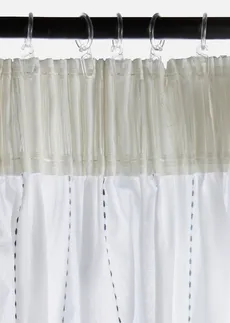Gordijn met geweven strepen (1 stuk) • crème-blauw • bonprix online shop