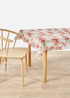 Tafelkleed met bloemenprint, waterafstotend • fuchsia-groen-wit • bonprix online shop