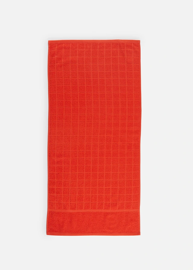 Handdoek van katoen, Kleur: rood