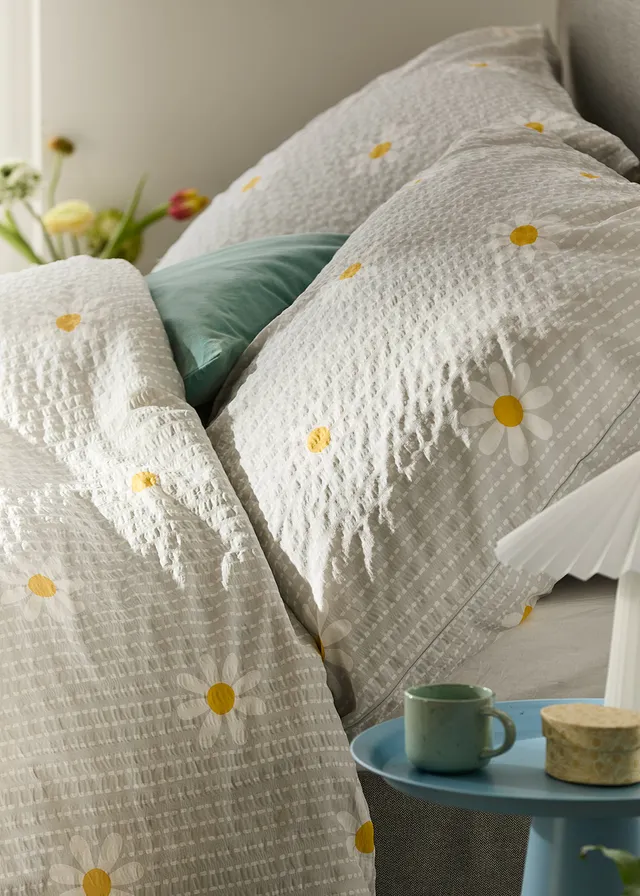 Parure de lit en seersucker • gris • product-page.page-title-suffix