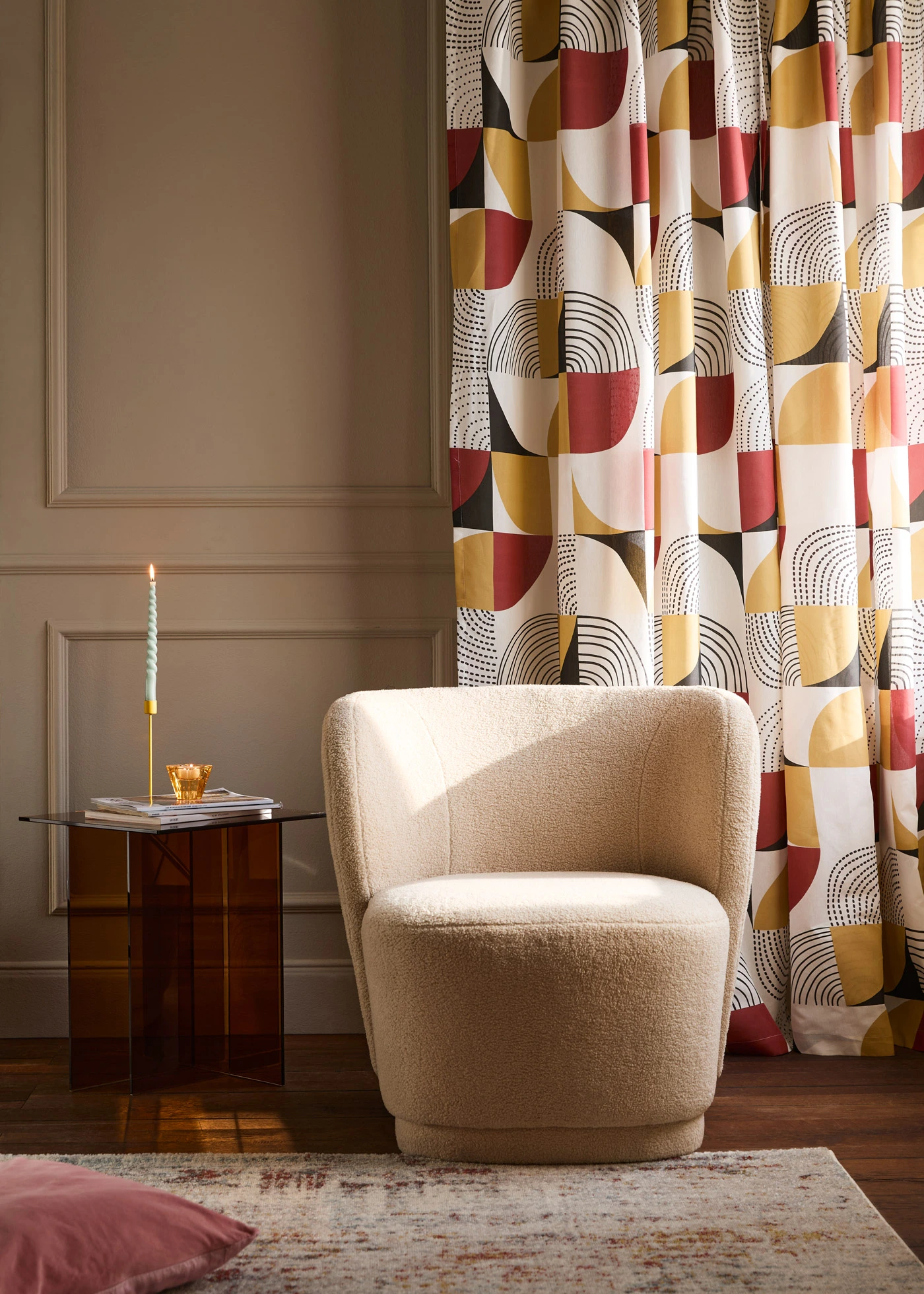 Gordijn van gerecycled polyester (1 stuk) • marsala-zandsteen-donkergrijs • bonprix online shop