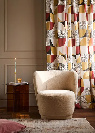 Gordijn van gerecycled polyester (1 stuk) • marsala-zandsteen-donkergrijs • bonprix online shop