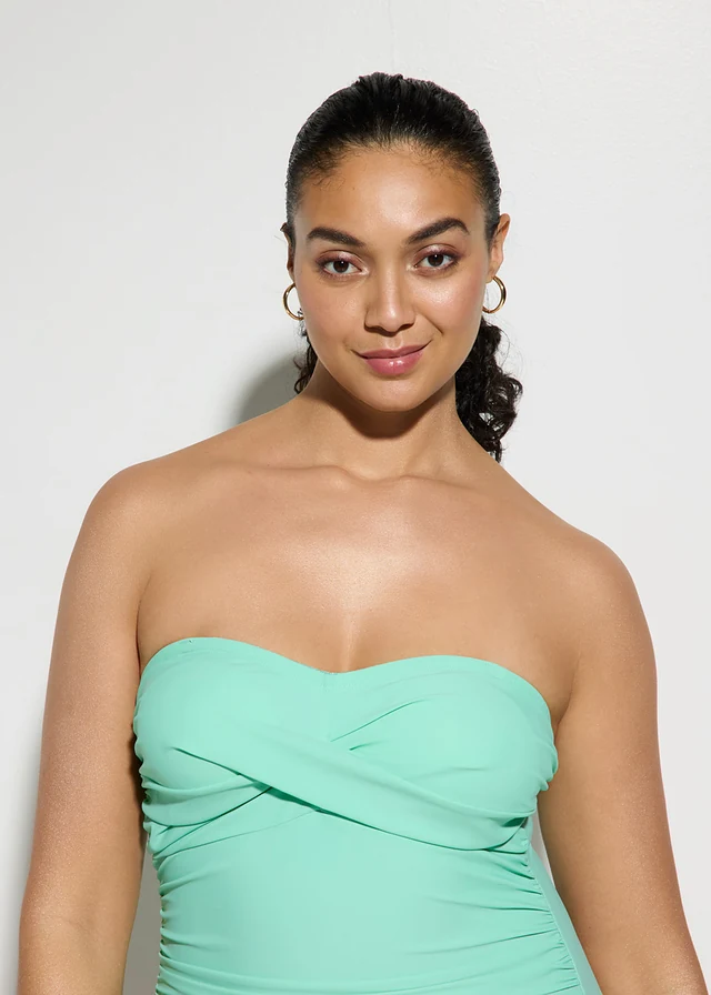 Maillot 1 pièce sculptant style croisé, maintien léger • menthe glaciale • product-page.page-title-suffix