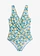 Medium corrigerend badpak in wikkellook, Kleur: lichtblauw met print