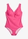 Medium corrigerend badpak met V-hals, Kleur: pink