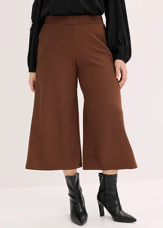 Jupe-culotte en viscose majoritaire, Couleur: marron