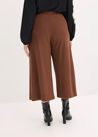 Jupe-culotte en viscose majoritaire, Couleur: marron