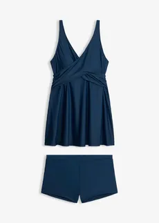 Costum de baie tankini lung cu decolteu în V (set/2 piese)