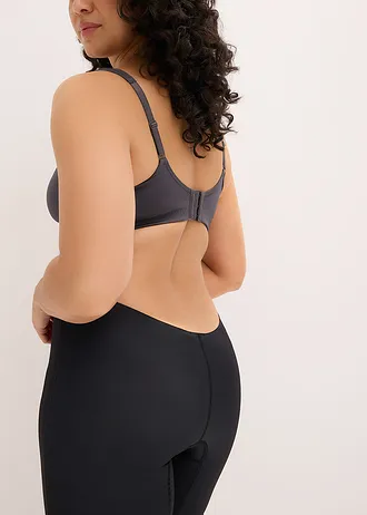 Colanți scurți cu efect modelator mediu, decupați adânc la spate • negru • magazin bonprix