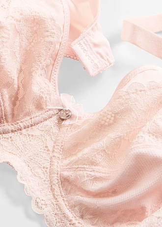 Sutien minimizer cu dantelă fină • roz pal • magazin bonprix