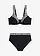 Bikini minimiseur à bretelles rembourrées (ens. 2 pces), Couleur: noir / blanc