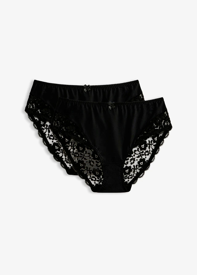 Maxislip (set van 2) • zwart • bonprix online shop