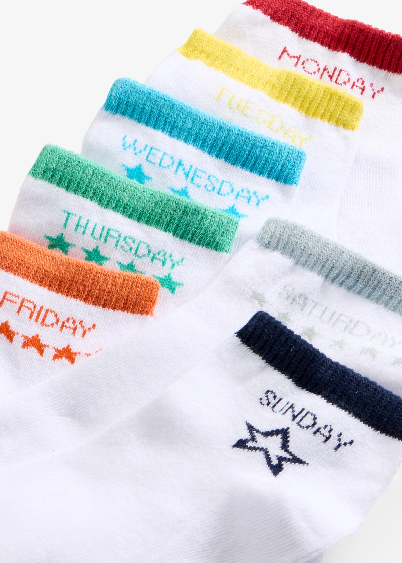 Lot de 7 paires de chaussettes courtes • blanc • Boutique bonprix