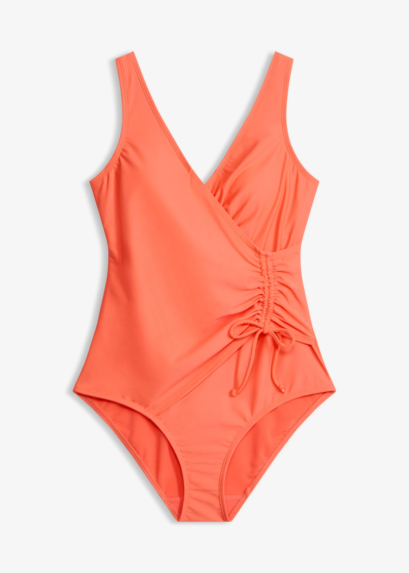 Corrigerend badpak met plooitjes, licht corrigerend • koraal • bonprix online shop