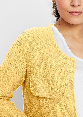 Gilet en maille bouclette • jaune clair • Boutique bonprix