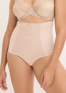 Slip sculptant maintien fort, taille haute, avec broderies • beige • Boutique bonprix