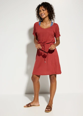 Robe de plage en viscose fine, Couleur: rouille