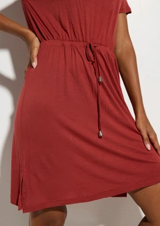 Strandjurk van fijne viscose • bruin • bonprix online shop