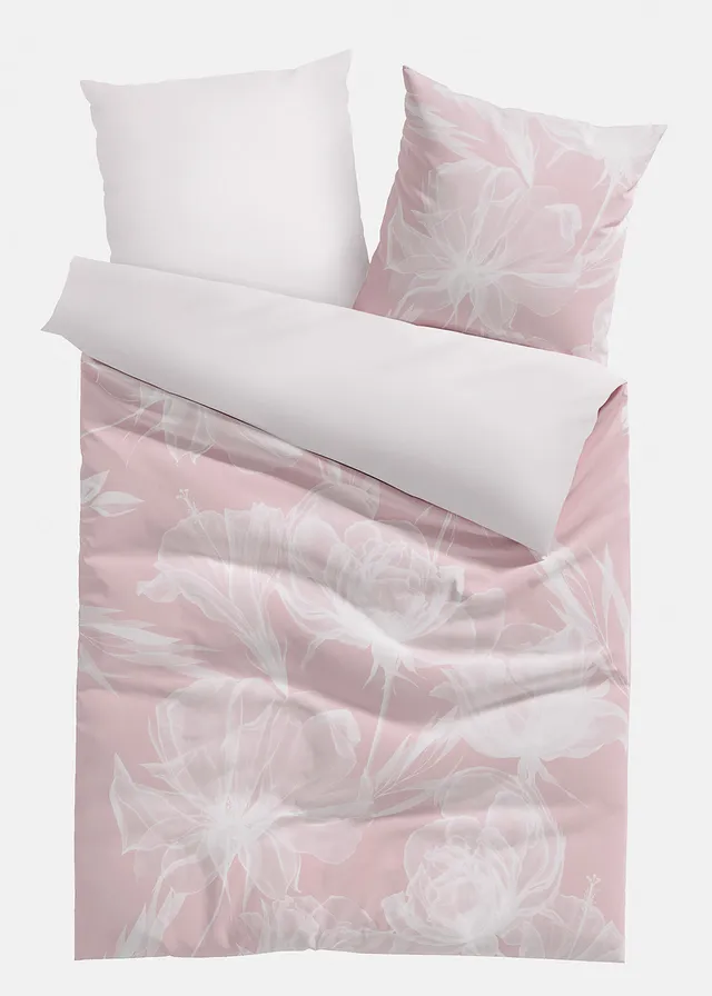 Parure de lit réversible en linon • rose • Boutique bonprix