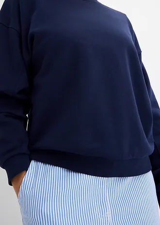 Bluză casual oversize din bumbac organic 100% • bleumarin • magazin bonprix