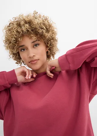 Bluza oversize z czystej bawełny organicznej • czerwony • sklep bonprix