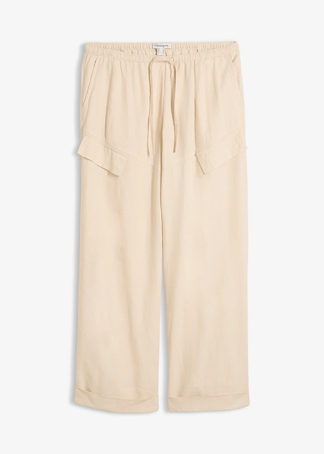 Cropped utility broek