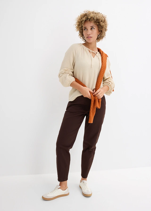 Pantalon ballon en twill • marron foncé • product-page.page-title-suffix