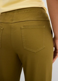 Jeansy ballonowe z diagonalu, z mieszanki bawełny i elastanu • zielony naturalny • sklep bonprix