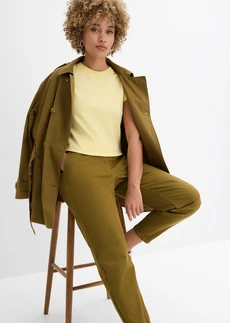 Ballonbroek van twill van een katoen-elastaanmix • natuurgroen • bonprix online shop